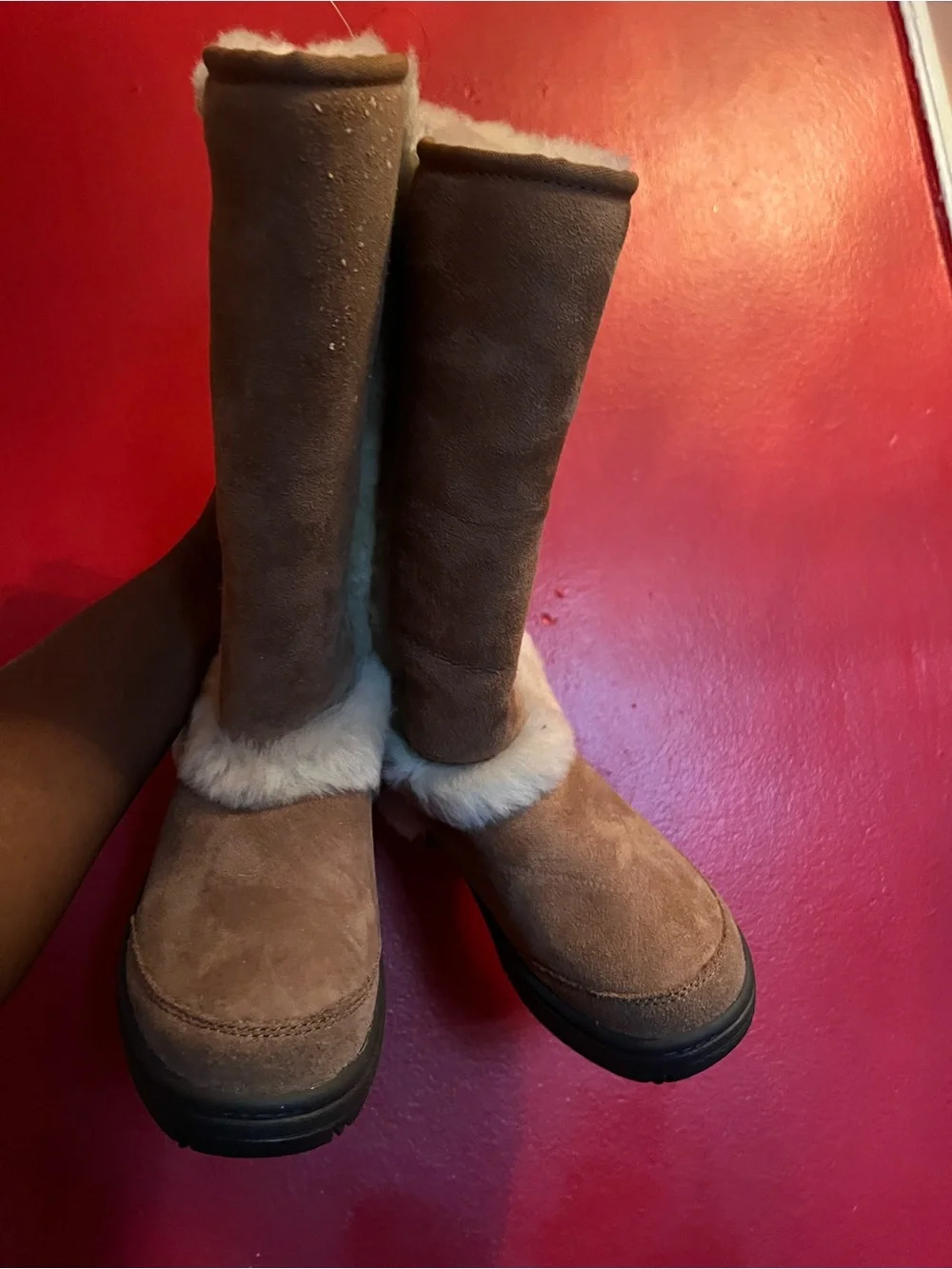 Classic Shearling-Lined Tall Boot - Chestnut